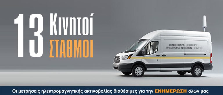 Κινητή μονάδα μέτρησης ηλεκτρομαγνητικής ακτινοβολίας από την Εθνική Επιτροπή Ατομικής Ενέργειας στο Δήμο Κατερίνης