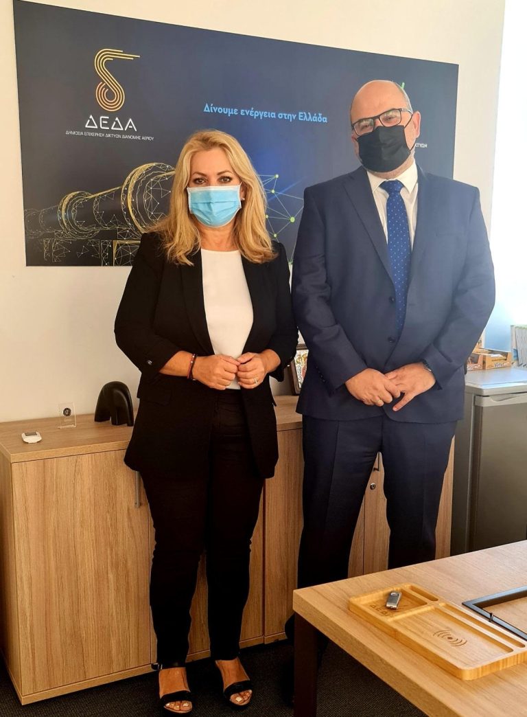 Άννα Μάνη - Παπαδημητρίου: Συνάντηση με το Διευθύνοντα Σύμβουλο της ΔΕΔΑ, κ. Μάριο Τσάκα, για το φυσικό αέριο στην Κατερίνη