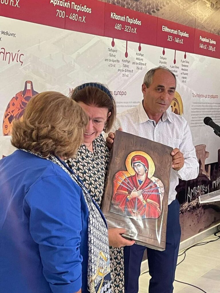 Η Αντιπεριφερειάρχης Πιερίας στα εγκαίνια της Επισκέψιμης Μουσειακής Αποθήκης Μακρυγιάλου
